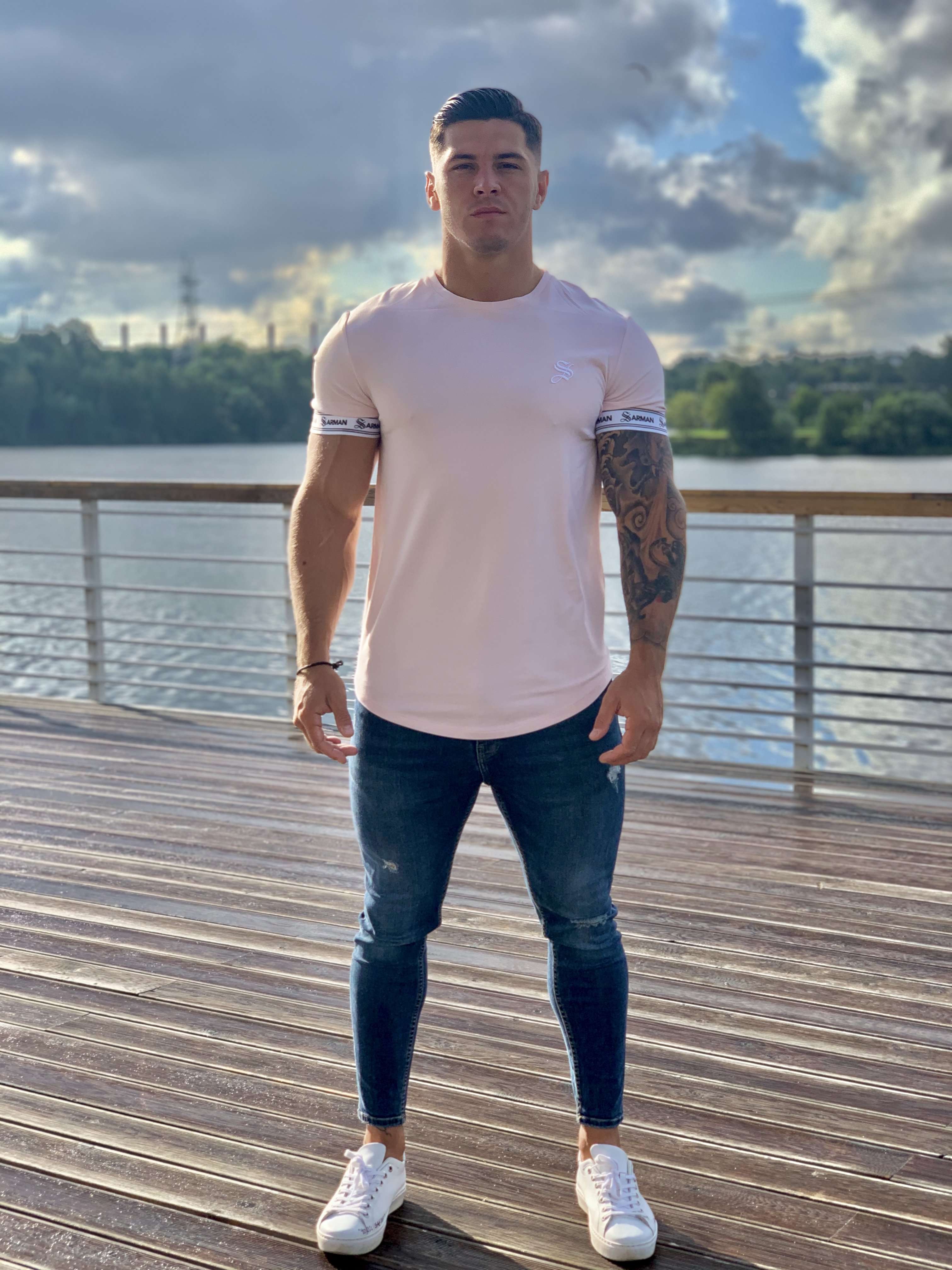 The Pink - Pink T-shirt for Men (PRE-ORDER DISPATCH DATE 25 SEPTEMBER) - Sarman Fashion - Wholesale Clothing Fashion Brand for Men from Canada