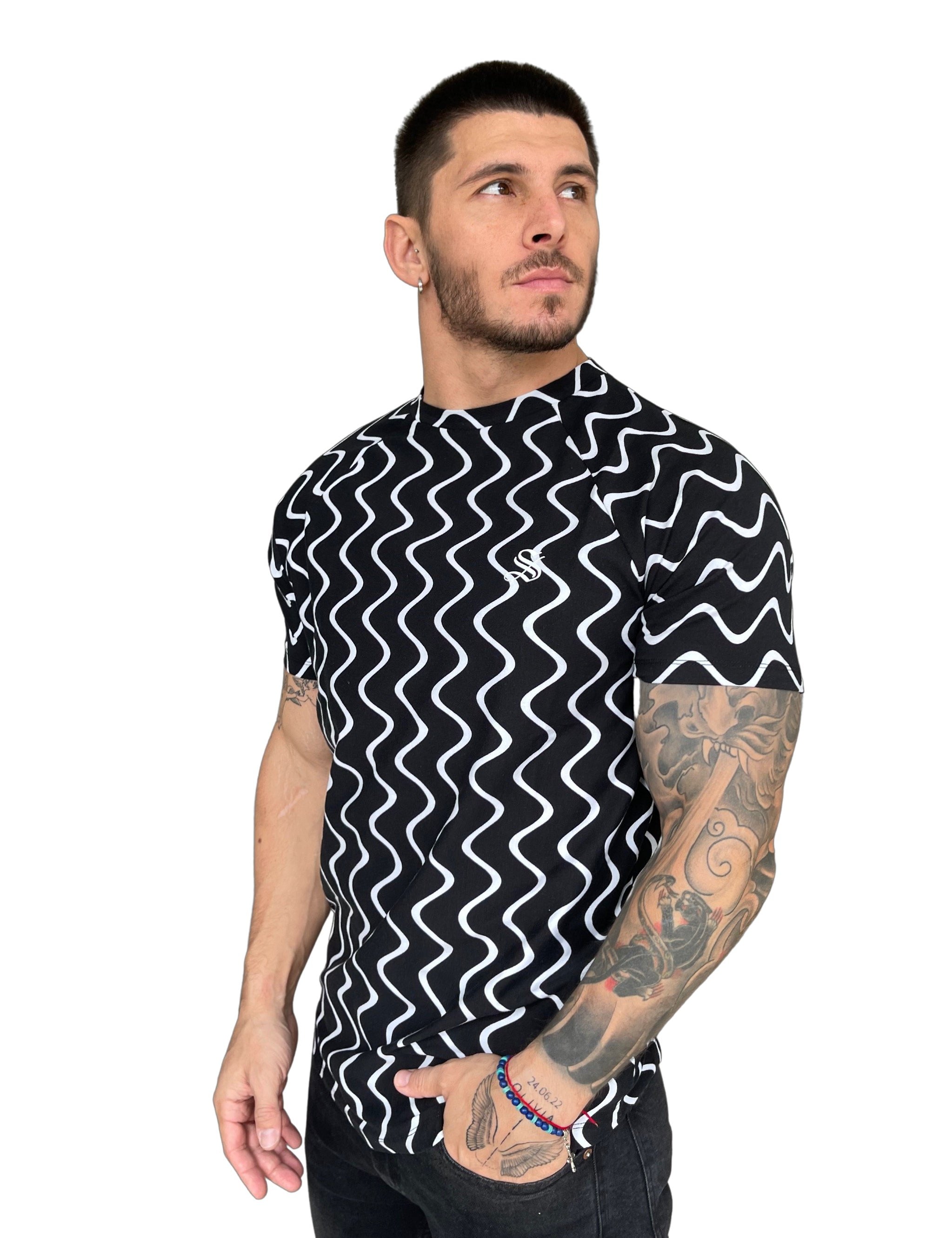 Thunder - Black T-shirt for Men - Sarman Fashion - Wholesale Clothing Fashion Brand for Men from Canada