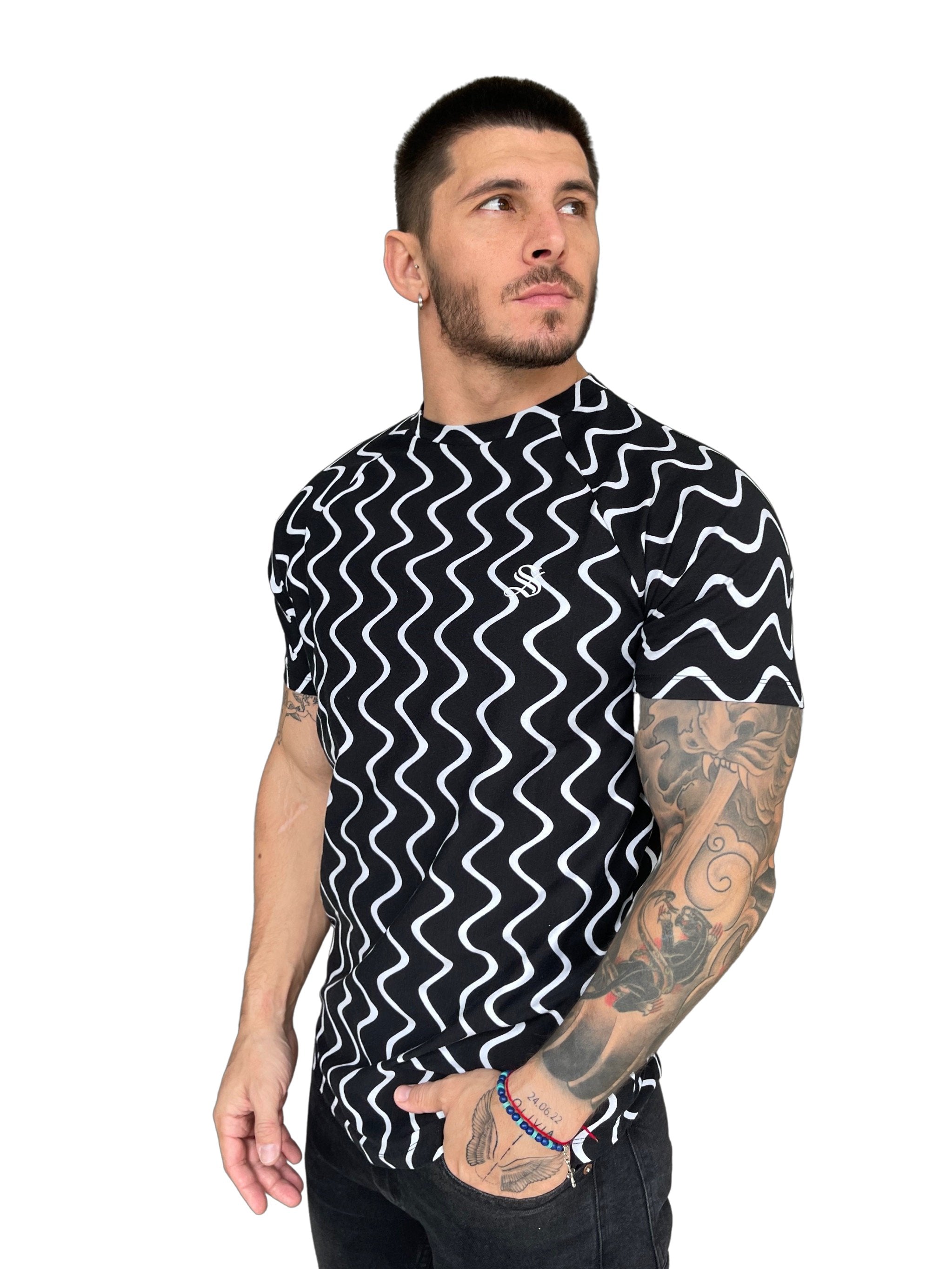 Thunder - Black T-shirt for Men - Sarman Fashion - Wholesale Clothing Fashion Brand for Men from Canada
