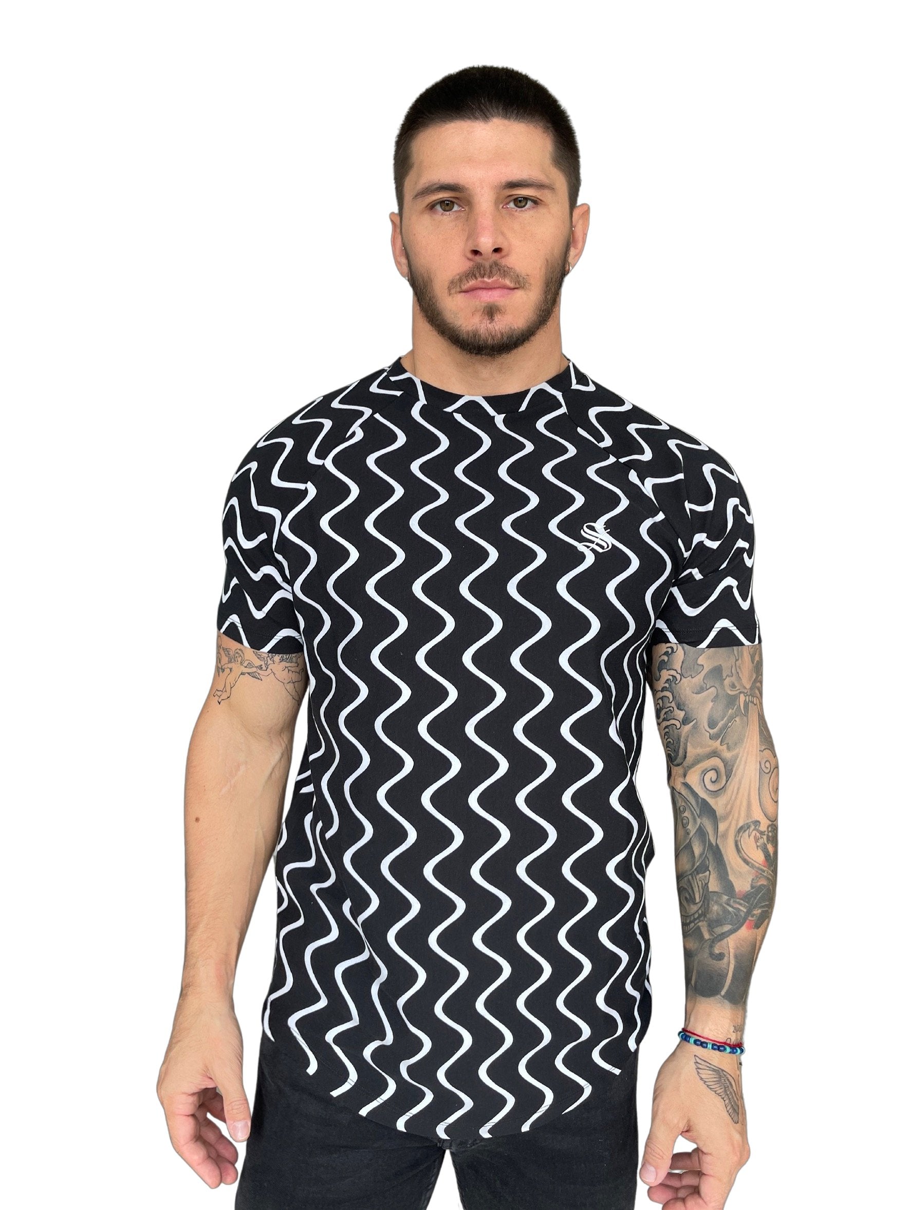 Thunder - Black T-shirt for Men - Sarman Fashion - Wholesale Clothing Fashion Brand for Men from Canada