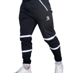 Time - Black/White Joggers for Men - Sarman Fashion - Wholesale Clothing Fashion Brand for Men from Canada