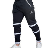 Time - Black/White Joggers for Men - Sarman Fashion - Wholesale Clothing Fashion Brand for Men from Canada