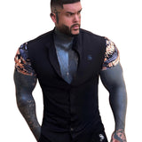 Tropican - Black Shirt for Men - Sarman Fashion - Wholesale Clothing Fashion Brand for Men from Canada