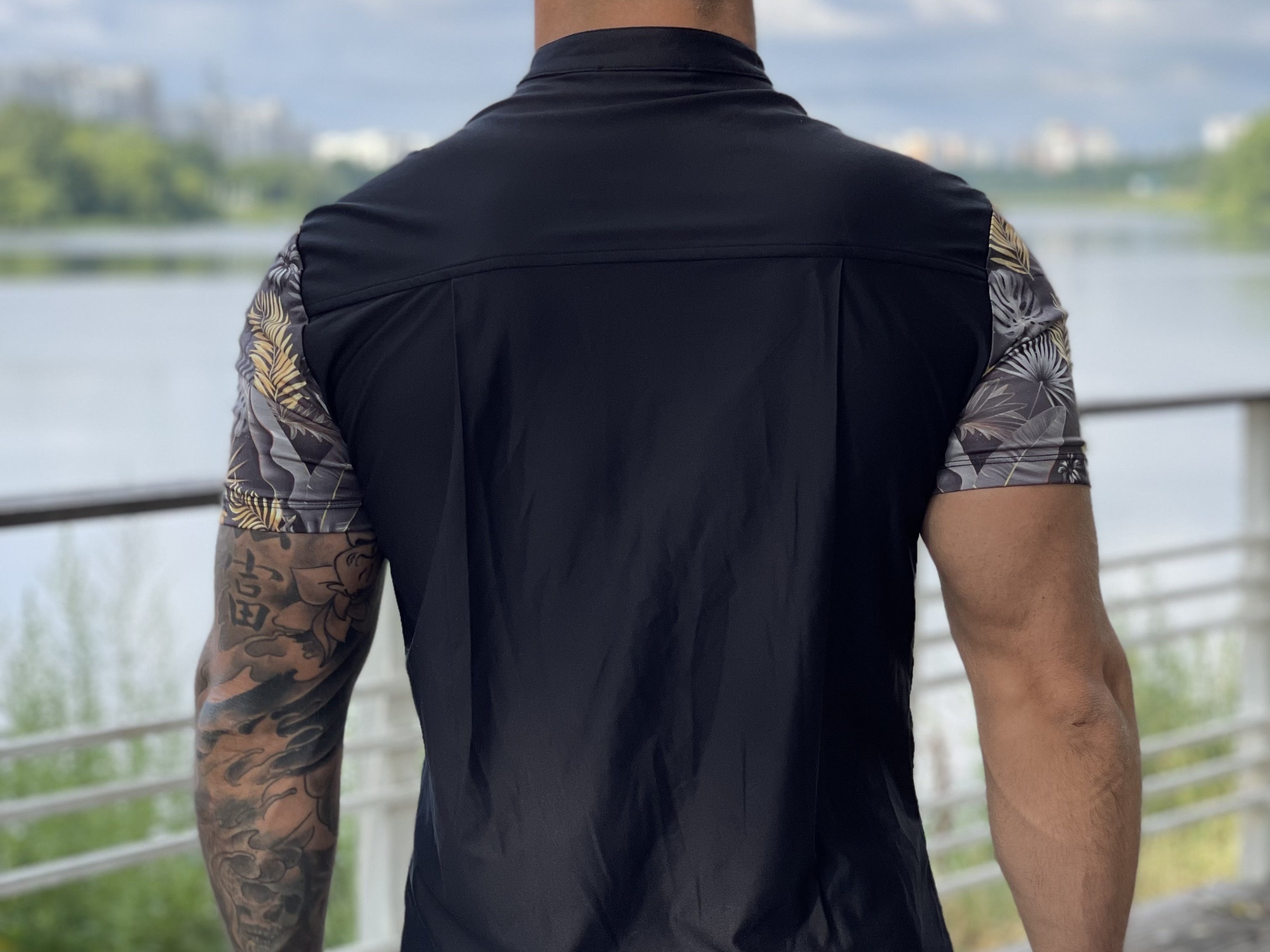 Tropican - Black Shirt for Men (PRE-ORDER DISPATCH DATE 1 JULY 2022) - Sarman Fashion - Wholesale Clothing Fashion Brand for Men from Canada