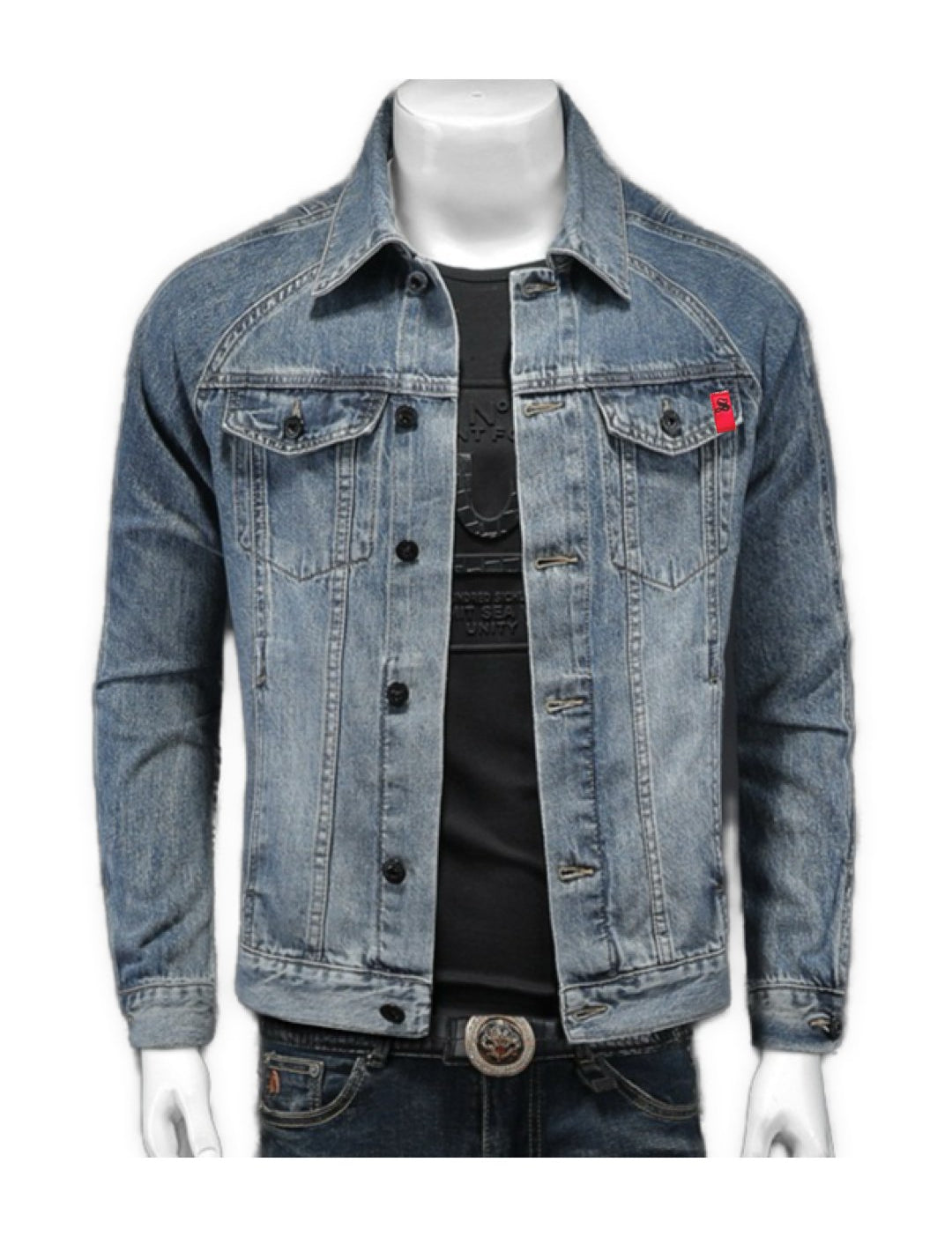 Umbrelota - Long Sleeve Jeans Jacket for Men - Sarman Fashion - Wholesale Clothing Fashion Brand for Men from Canada