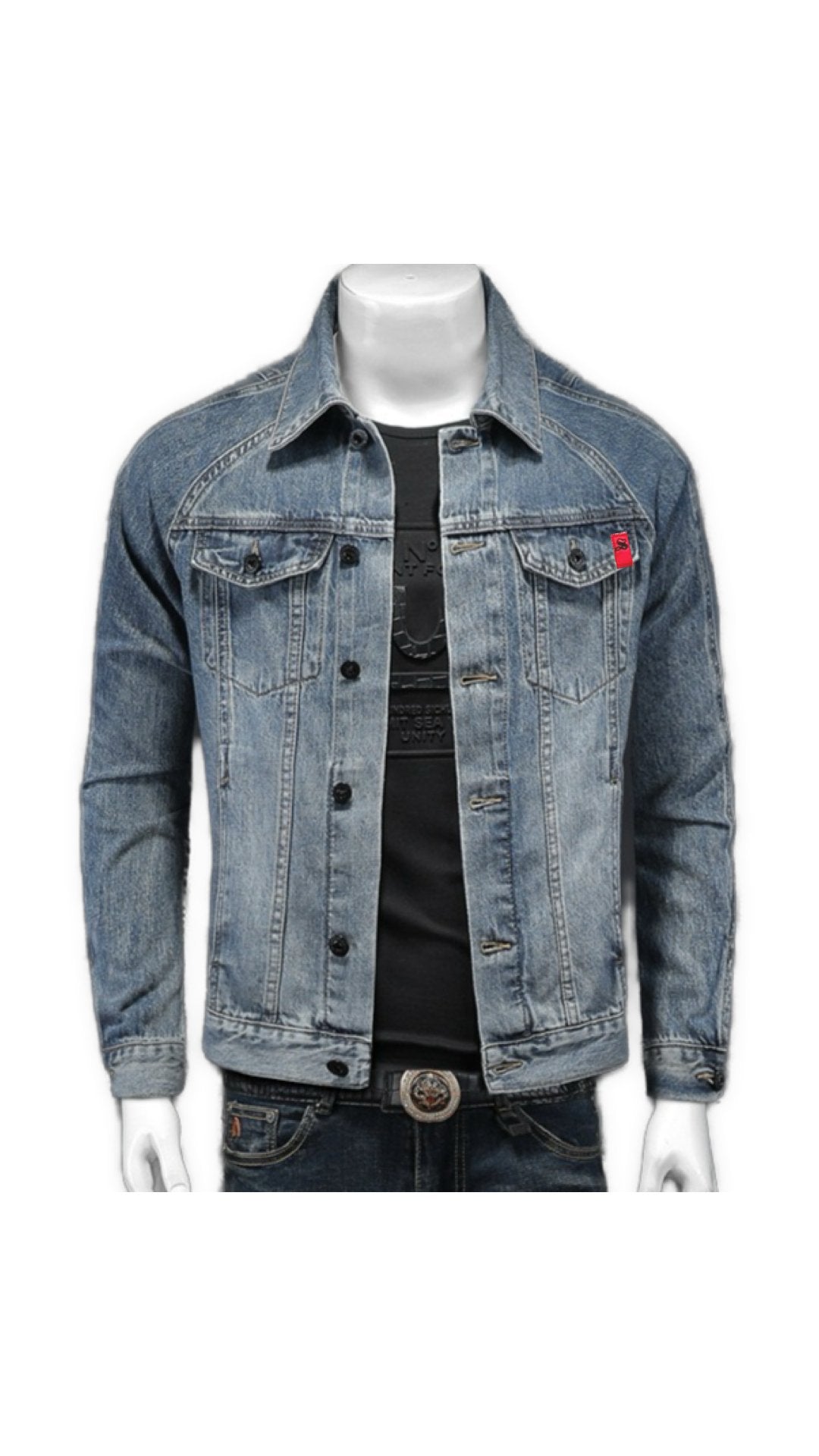 Umbrelota - Long Sleeve Jeans Jacket for Men - Sarman Fashion - Wholesale Clothing Fashion Brand for Men from Canada