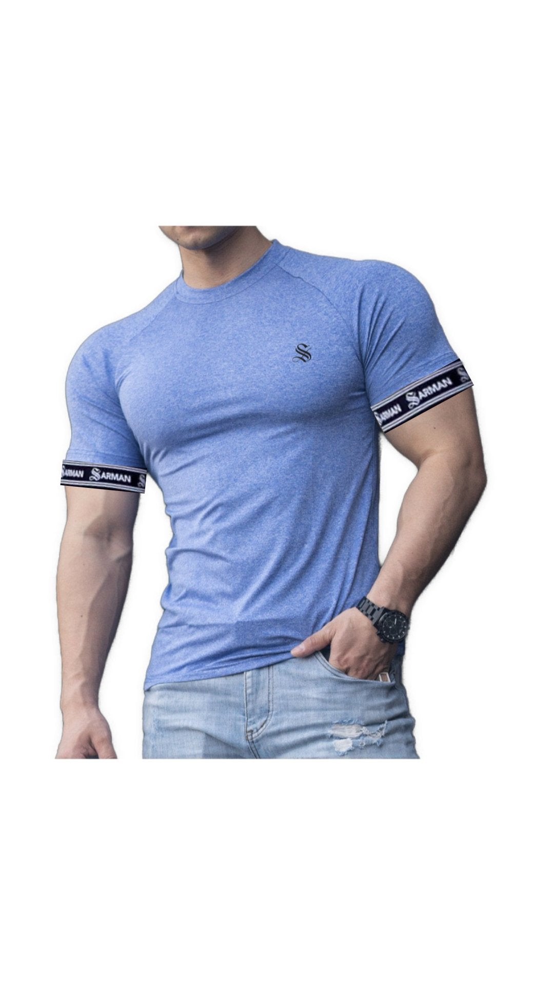 Upgrade Crupil - T-Shirt with Straps for Men - Sarman Fashion - Wholesale Clothing Fashion Brand for Men from Canada