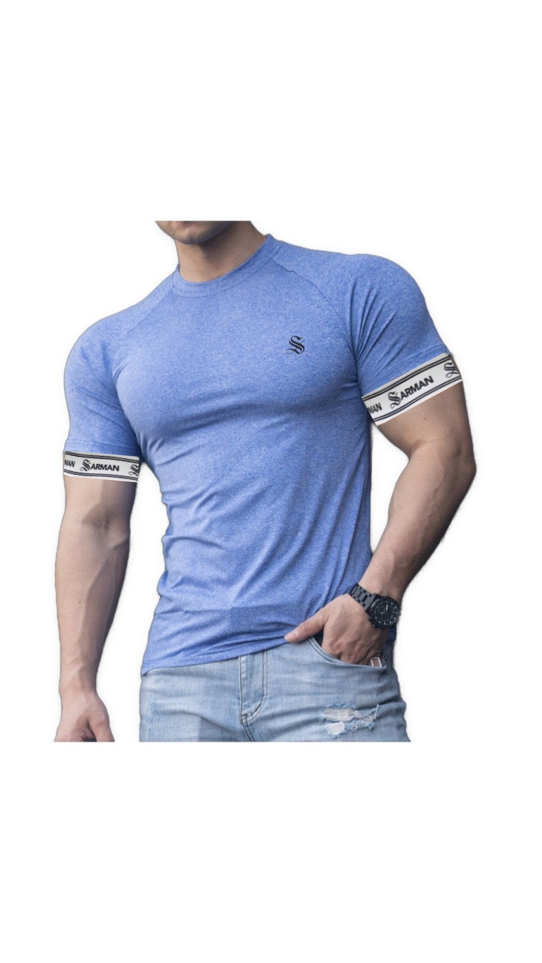 Upgrade Crupil - T-Shirt with Straps for Men - Sarman Fashion - Wholesale Clothing Fashion Brand for Men from Canada