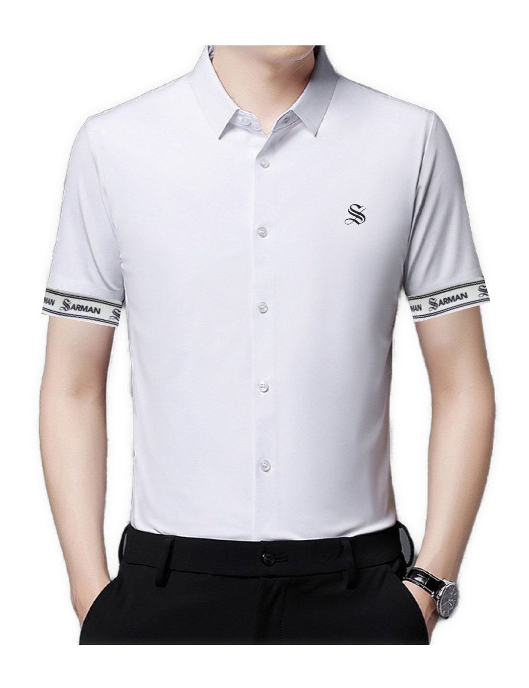 Upgrade Edurto 2 - Short Sleeves Shirt with Straps for Men - Sarman Fashion - Wholesale Clothing Fashion Brand for Men from Canada