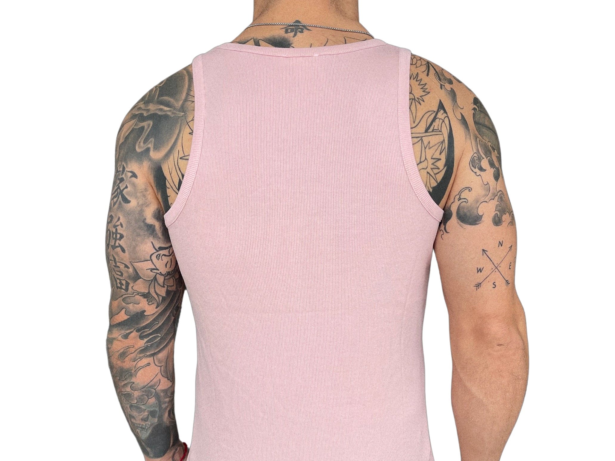 Uriel - Light Pink Tank Top for Men - Sarman Fashion - Wholesale Clothing Fashion Brand for Men from Canada