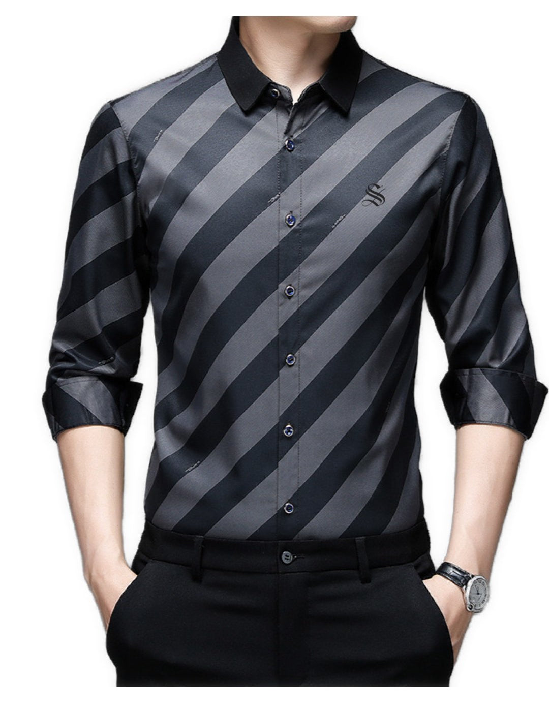 VaGabgu - Long Sleeves Shirt for Men - Sarman Fashion - Wholesale Clothing Fashion Brand for Men from Canada