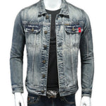 VdihaiS - Long Sleeve Jeans Jacket for Men - Sarman Fashion - Wholesale Clothing Fashion Brand for Men from Canada