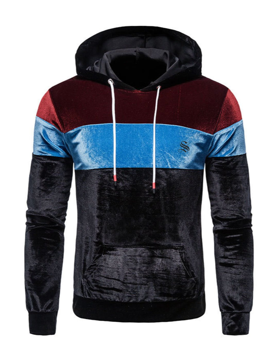 Viula - Velvet Hoodie for Men - Sarman Fashion - Wholesale Clothing Fashion Brand for Men from Canada