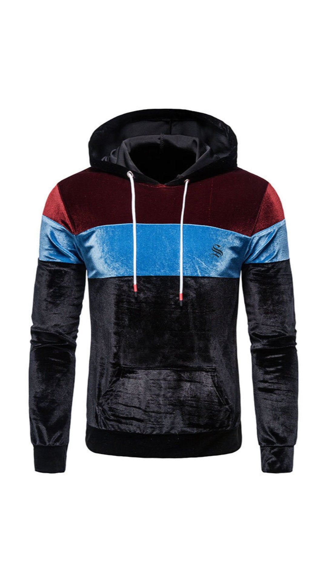Viula - Velvet Hoodie for Men - Sarman Fashion - Wholesale Clothing Fashion Brand for Men from Canada