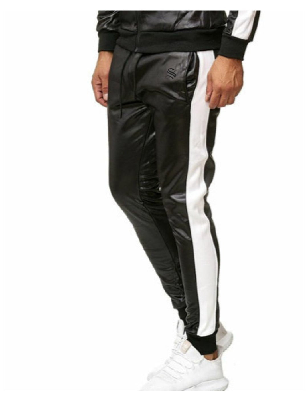 Vkuna 2 - Pu Leather Joggers for Men - Sarman Fashion - Wholesale Clothing Fashion Brand for Men from Canada