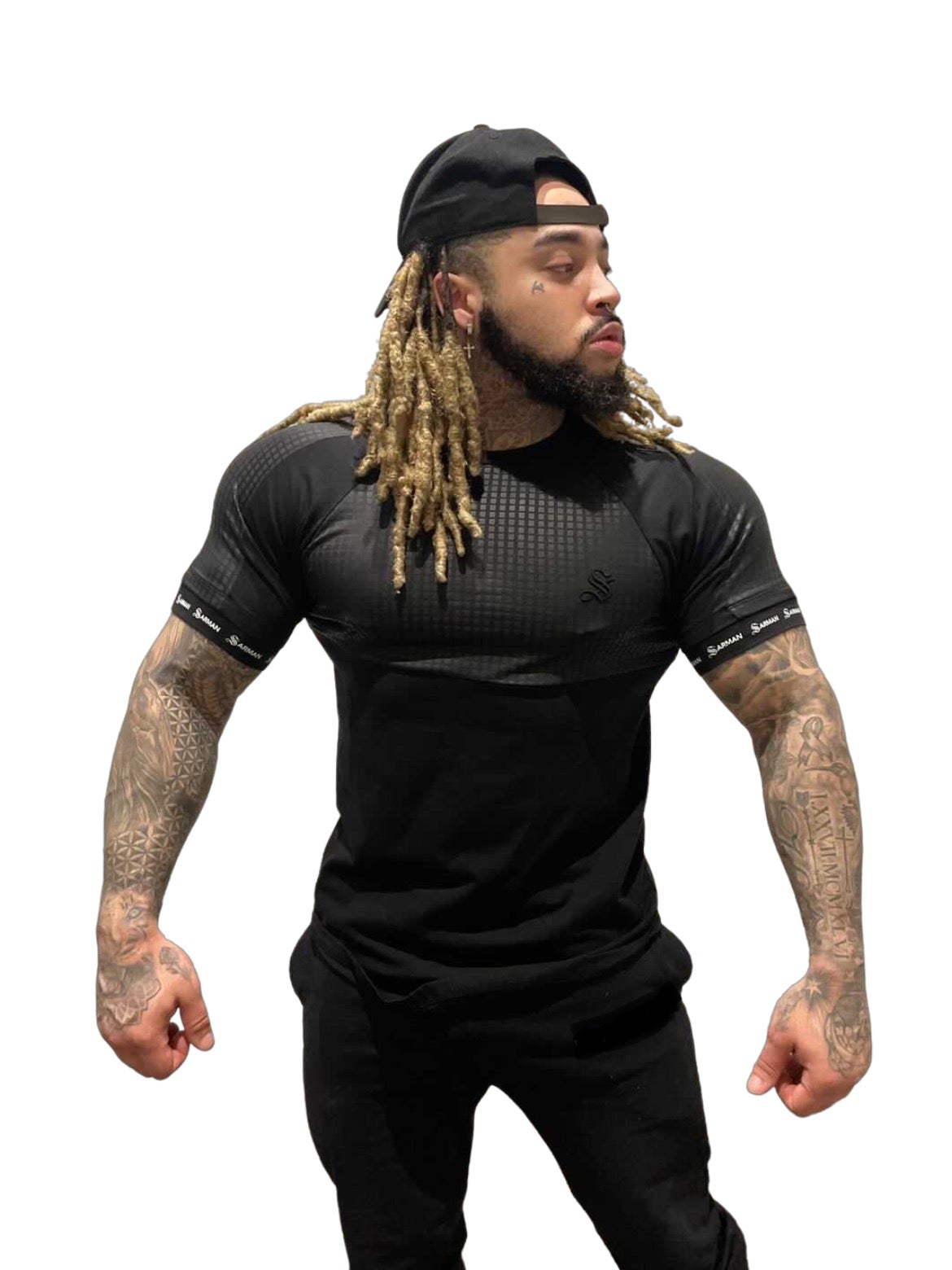 Voltabar - Black T-Shirt for Men - Sarman Fashion - Wholesale Clothing Fashion Brand for Men from Canada