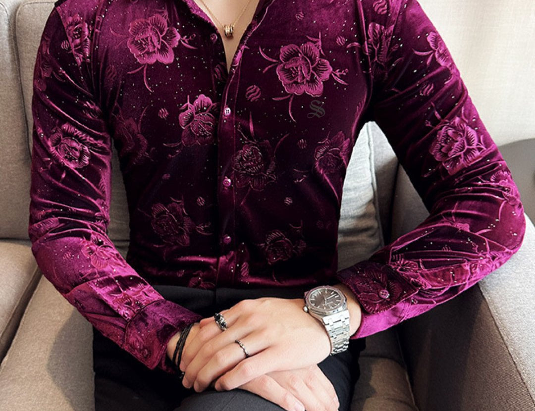 Voluzuma - Long Sleeves Shirt for Men - Sarman Fashion - Wholesale Clothing Fashion Brand for Men from Canada