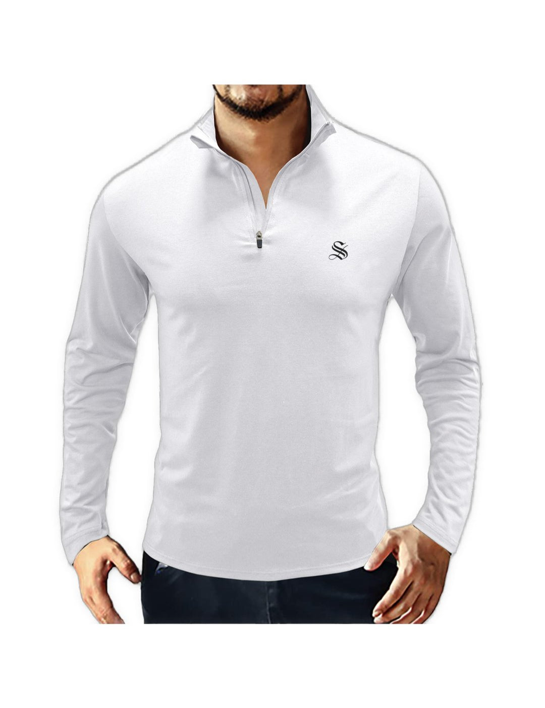 VTRT - High Neck Long Sleeve Shirt for Men - Sarman Fashion - Wholesale Clothing Fashion Brand for Men from Canada