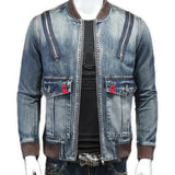 Vudunask - Long Sleeve Jeans Jacket for Men - Sarman Fashion - Wholesale Clothing Fashion Brand for Men from Canada