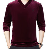 Vulat - Velvet V-Neck Long Sleeve Shirt for Men - Sarman Fashion - Wholesale Clothing Fashion Brand for Men from Canada