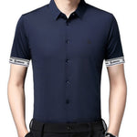 Wediva - Short Sleeves Shirt with Straps for Men - Sarman Fashion - Wholesale Clothing Fashion Brand for Men from Canada