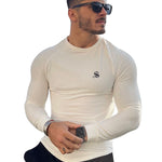 White Base - White Long Sleeve Shirt for Men - Sarman Fashion - Wholesale Clothing Fashion Brand for Men from Canada