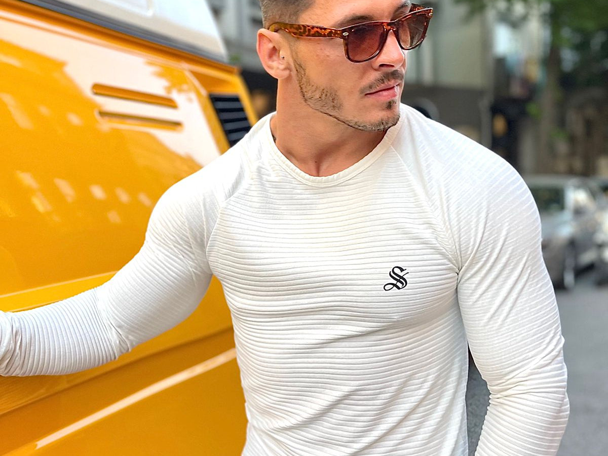 White Base - White Long Sleeve Shirt for Men (PRE-ORDER DISPATCH DATE 25 DECEMBER 2021) - Sarman Fashion - Wholesale Clothing Fashion Brand for Men from Canada