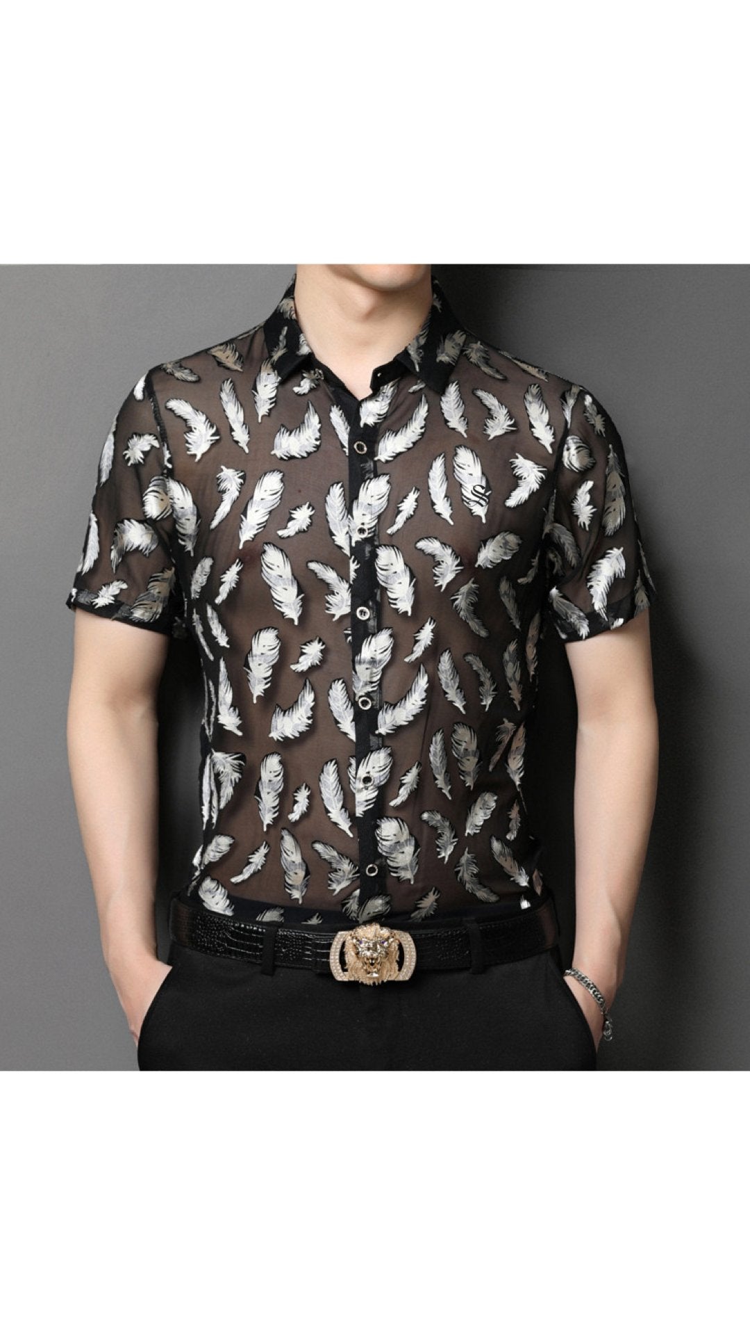Wumuwa - Short Sleeves Shirt for Men - Sarman Fashion - Wholesale Clothing Fashion Brand for Men from Canada
