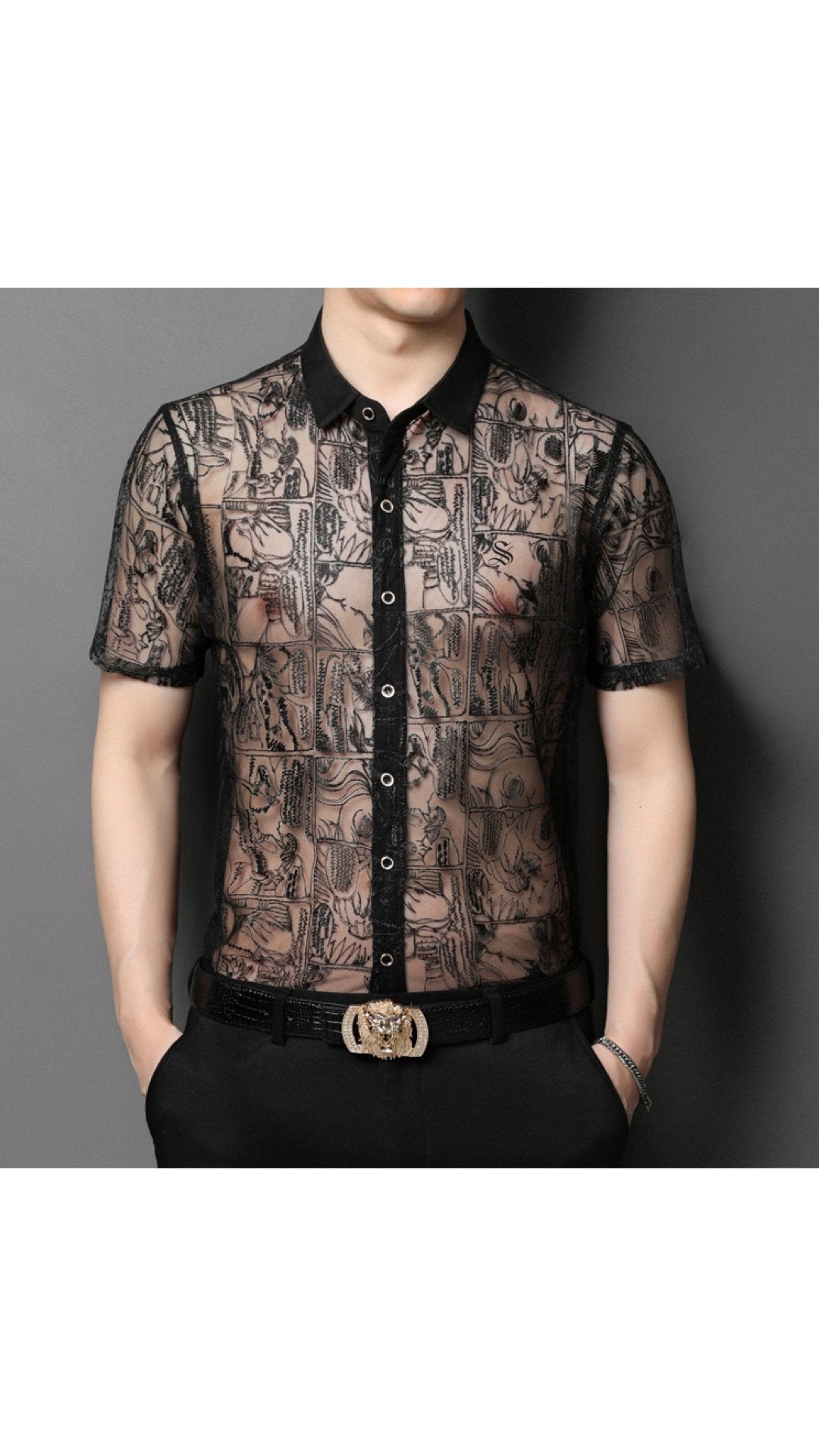 Wumuwa - Short Sleeves Shirt for Men - Sarman Fashion - Wholesale Clothing Fashion Brand for Men from Canada