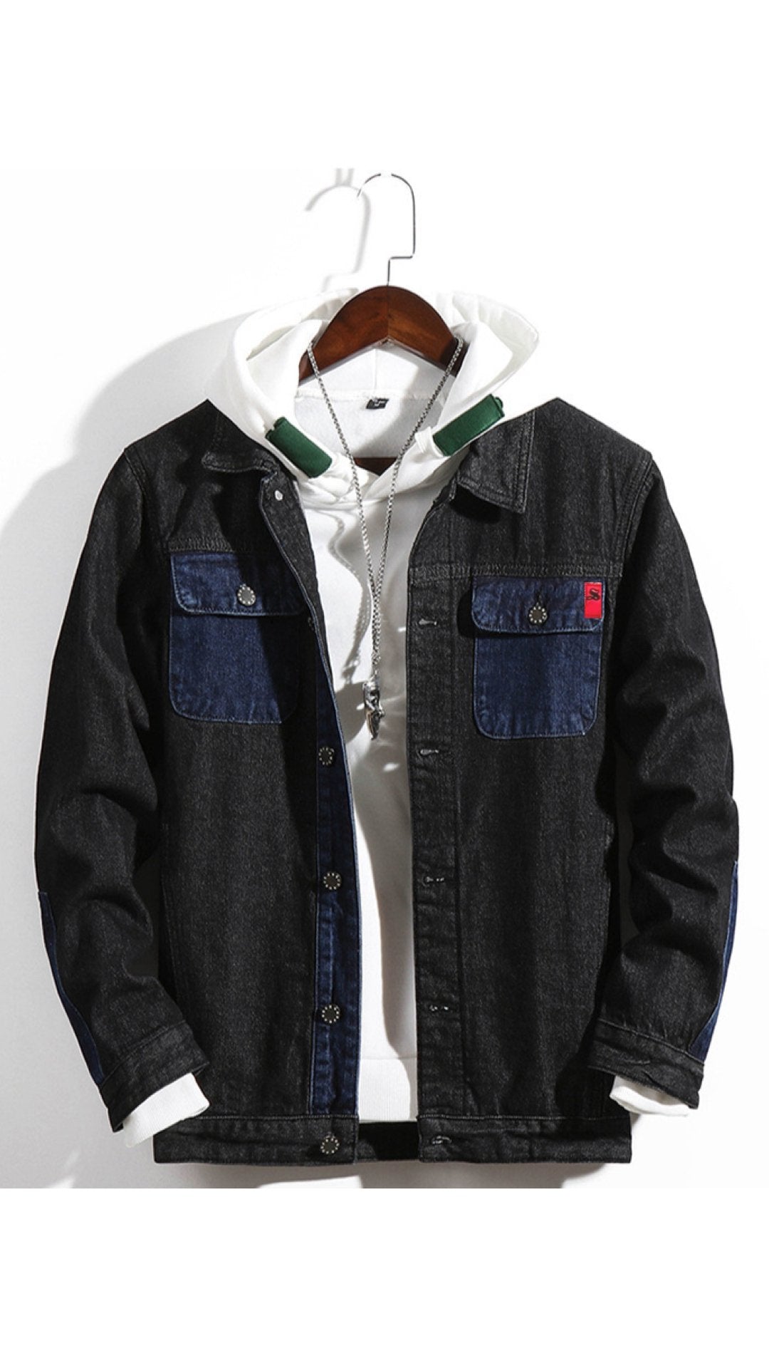XBTY - Long Sleeve Jeans Jacket for Men - Sarman Fashion - Wholesale Clothing Fashion Brand for Men from Canada