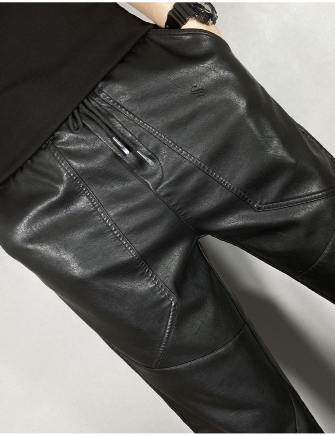 Xumo - Pu Leather Pants for Men - Sarman Fashion - Wholesale Clothing Fashion Brand for Men from Canada