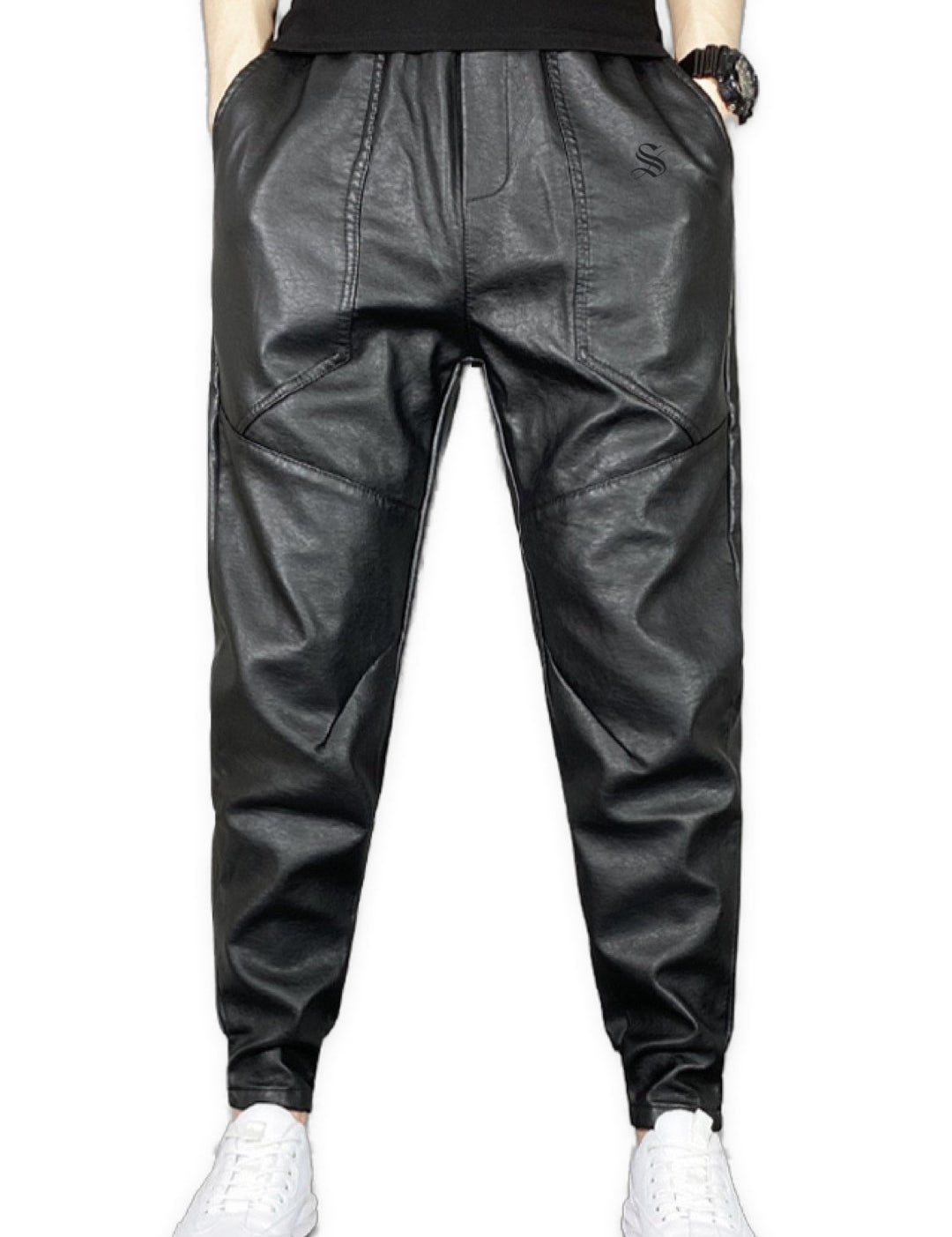 Xumo - Pu Leather Pants for Men - Sarman Fashion - Wholesale Clothing Fashion Brand for Men from Canada