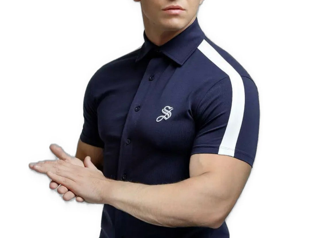 Yepan - Blue Polo Shirt for Men (PRE-ORDER DISPATCH DATE 25 September 2024) - Sarman Fashion - Wholesale Clothing Fashion Brand for Men from Canada