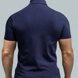 Yepan - Blue Polo Shirt for Men (PRE-ORDER DISPATCH DATE 25 September 2024) - Sarman Fashion - Wholesale Clothing Fashion Brand for Men from Canada