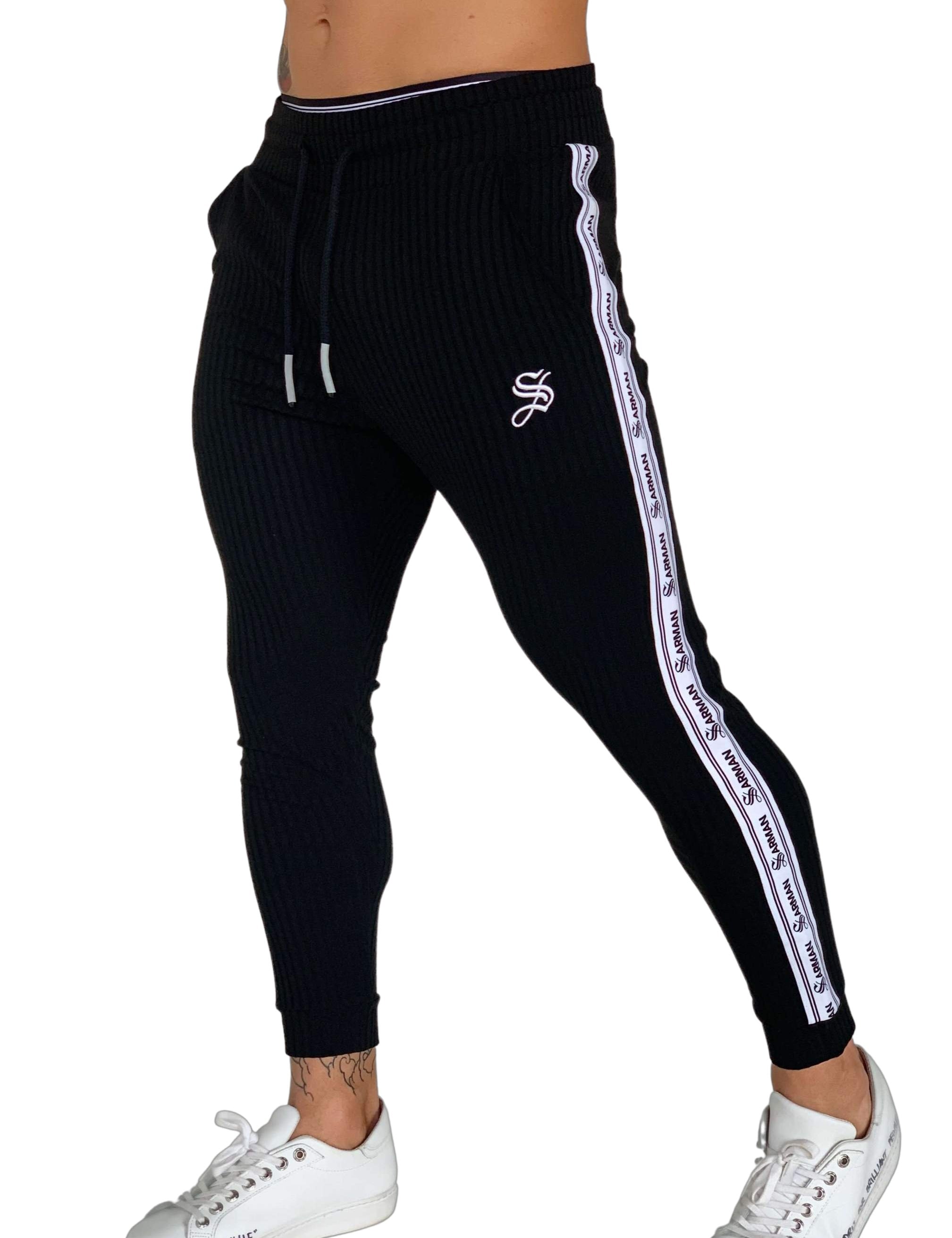 Yiketty - Black Joggers for Men - Sarman Fashion - Wholesale Clothing Fashion Brand for Men from Canada