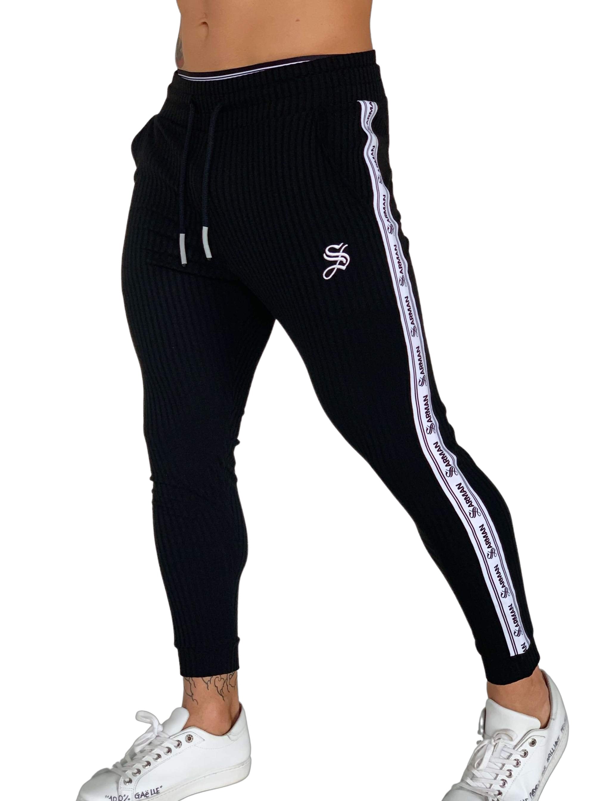 Yiketty - Black Joggers for Men - Sarman Fashion - Wholesale Clothing Fashion Brand for Men from Canada