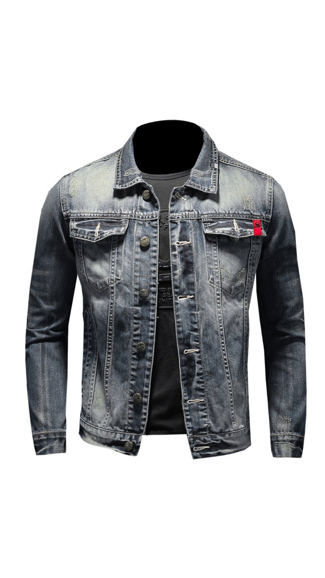 Yuhu - Long Sleeve Jeans Jacket for Men - Sarman Fashion - Wholesale Clothing Fashion Brand for Men from Canada