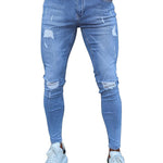 Zelei - Light Blue Skinny Jeans for Men (PRE-ORDER DISPATCH DATE 25 September 2024) - Sarman Fashion - Wholesale Clothing Fashion Brand for Men from Canada