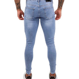 Zelei - Light Blue Skinny Jeans for Men (PRE-ORDER DISPATCH DATE 25 September 2024) - Sarman Fashion - Wholesale Clothing Fashion Brand for Men from Canada