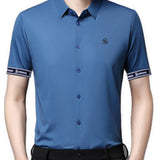 Zimah - Short Sleeves Shirt with Straps for Men - Sarman Fashion - Wholesale Clothing Fashion Brand for Men from Canada
