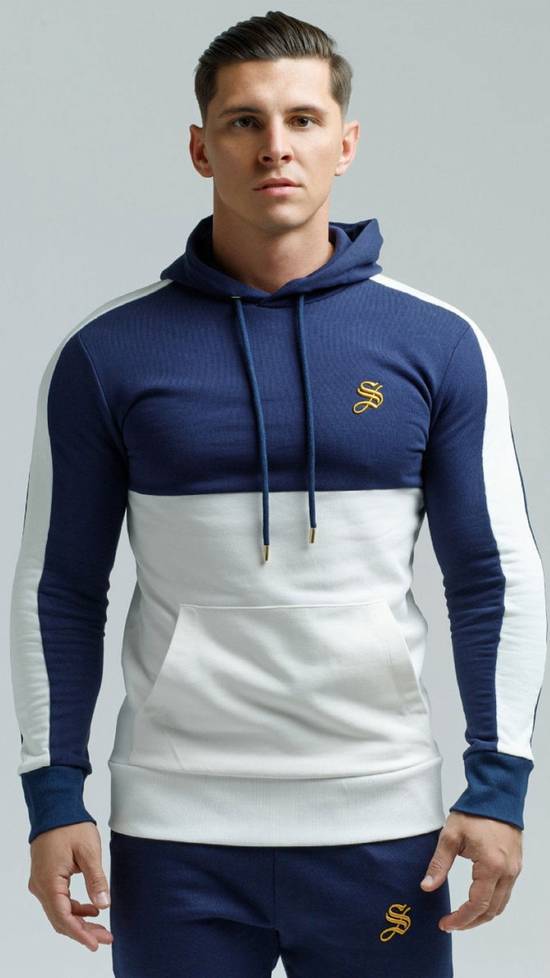 Zo - Blue Hoodie for Men (PRE-ORDER DISPATCH DATE 25 September 2024) - Sarman Fashion - Wholesale Clothing Fashion Brand for Men from Canada