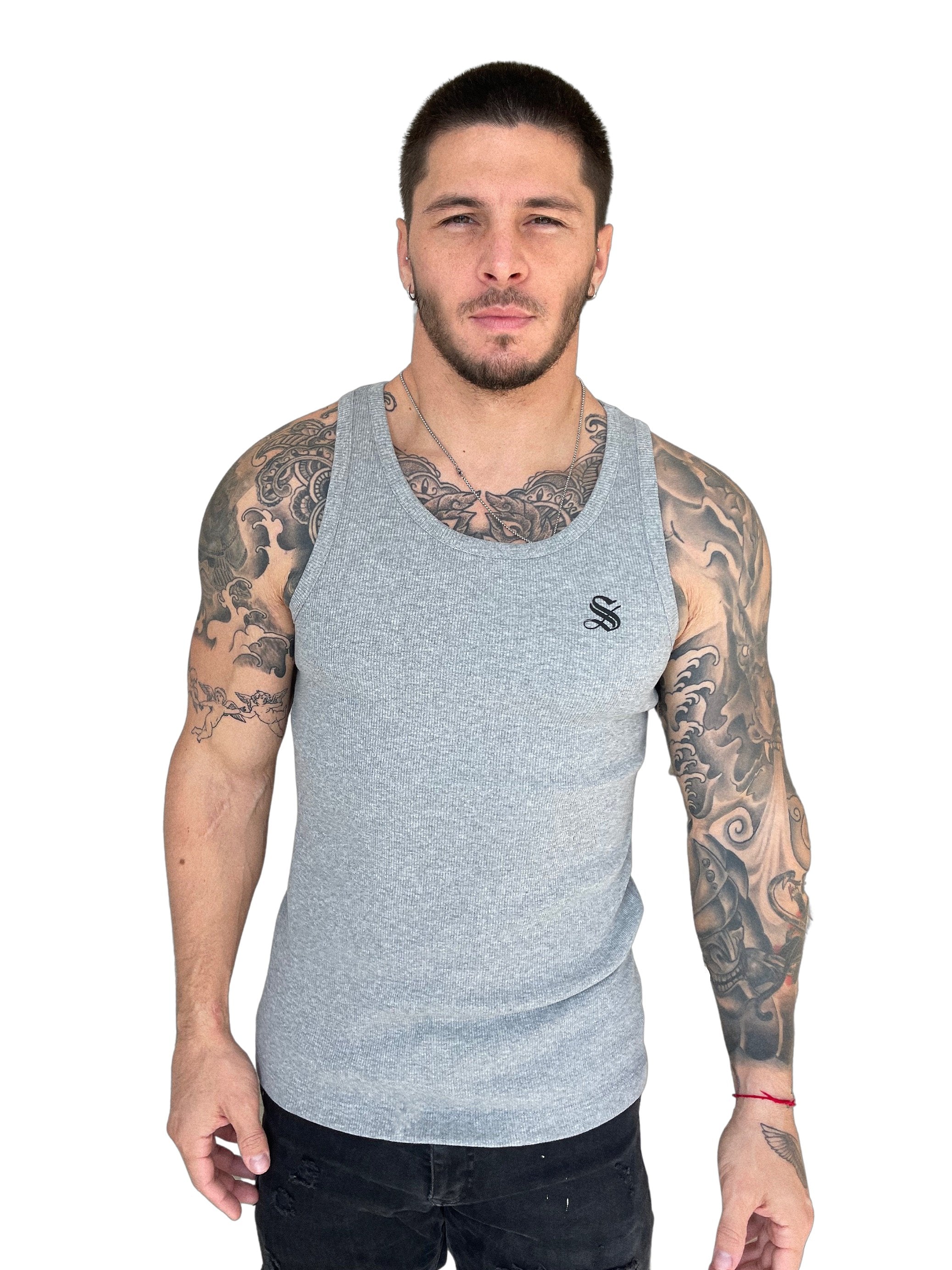 Zolano - Gris Tank Top for Men - Sarman Fashion - Wholesale Clothing Fashion Brand for Men from Canada