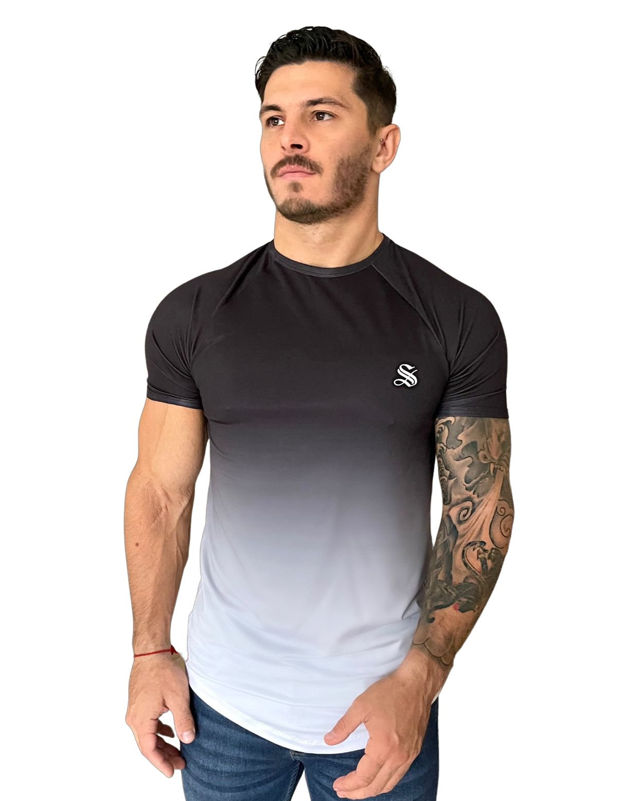 Zomik - Black/Grey T-Shirt for Men (PRE-ORDER DISPATCH DATE 1 JULY 2022) - Sarman Fashion - Wholesale Clothing Fashion Brand for Men from Canada