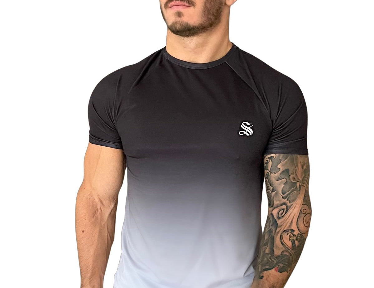 Zomik - Black/Grey T-Shirt for Men (PRE-ORDER DISPATCH DATE 1 JULY 2022) - Sarman Fashion - Wholesale Clothing Fashion Brand for Men from Canada