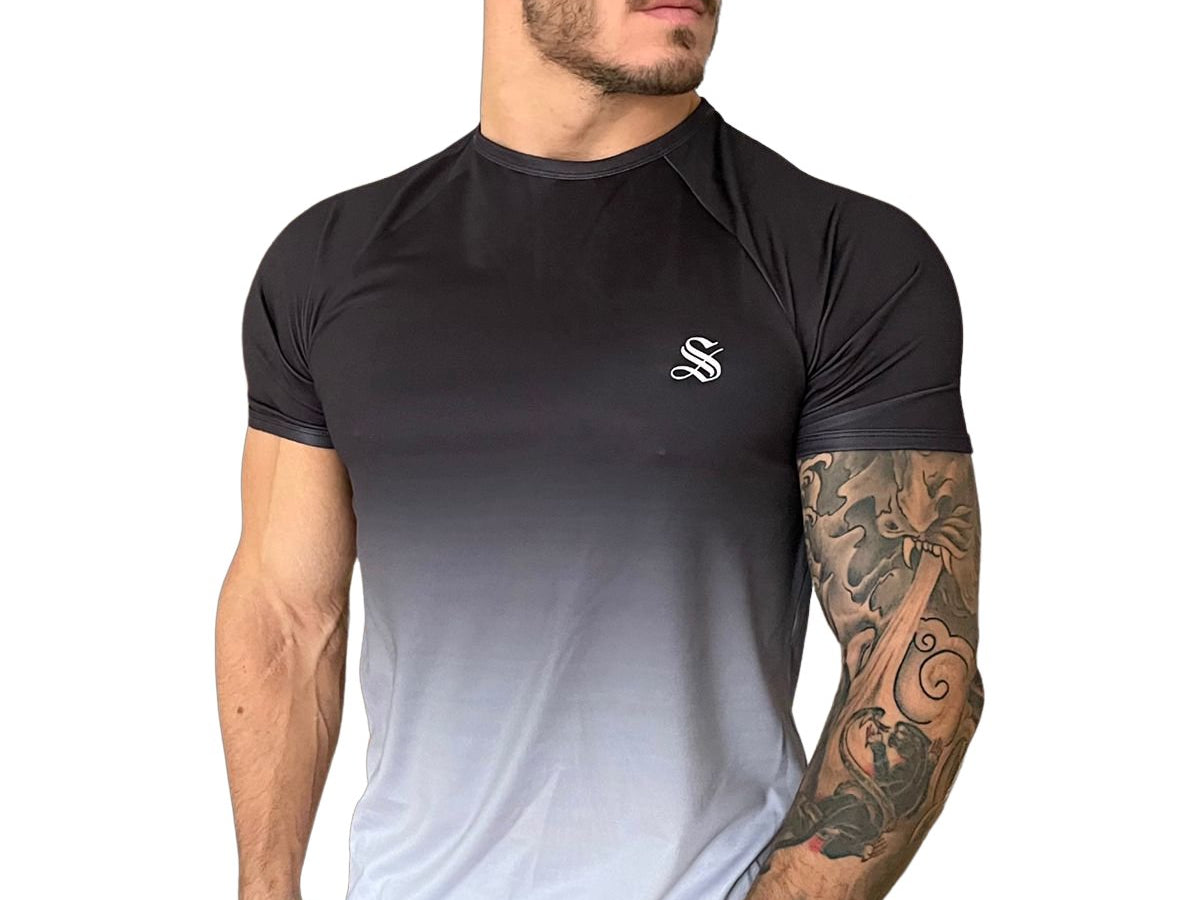 Zomik - Black/Grey T-Shirt for Men (PRE-ORDER DISPATCH DATE 1 JULY 2022) - Sarman Fashion - Wholesale Clothing Fashion Brand for Men from Canada