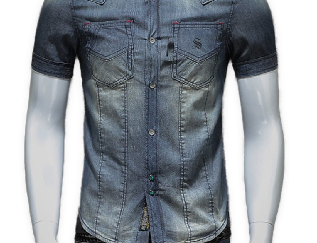 Zukimia - Short Sleeves Shirt for Men - Sarman Fashion - Wholesale Clothing Fashion Brand for Men from Canada