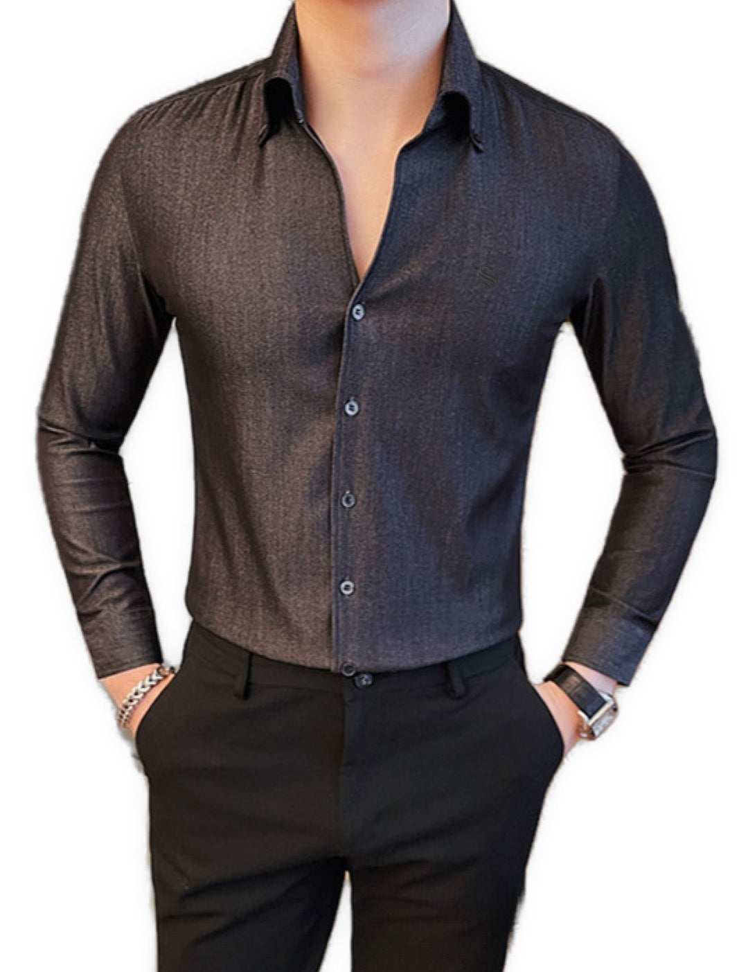 ZVGUF - Long Sleeves Shirt for Men - Sarman Fashion - Wholesale Clothing Fashion Brand for Men from Canada