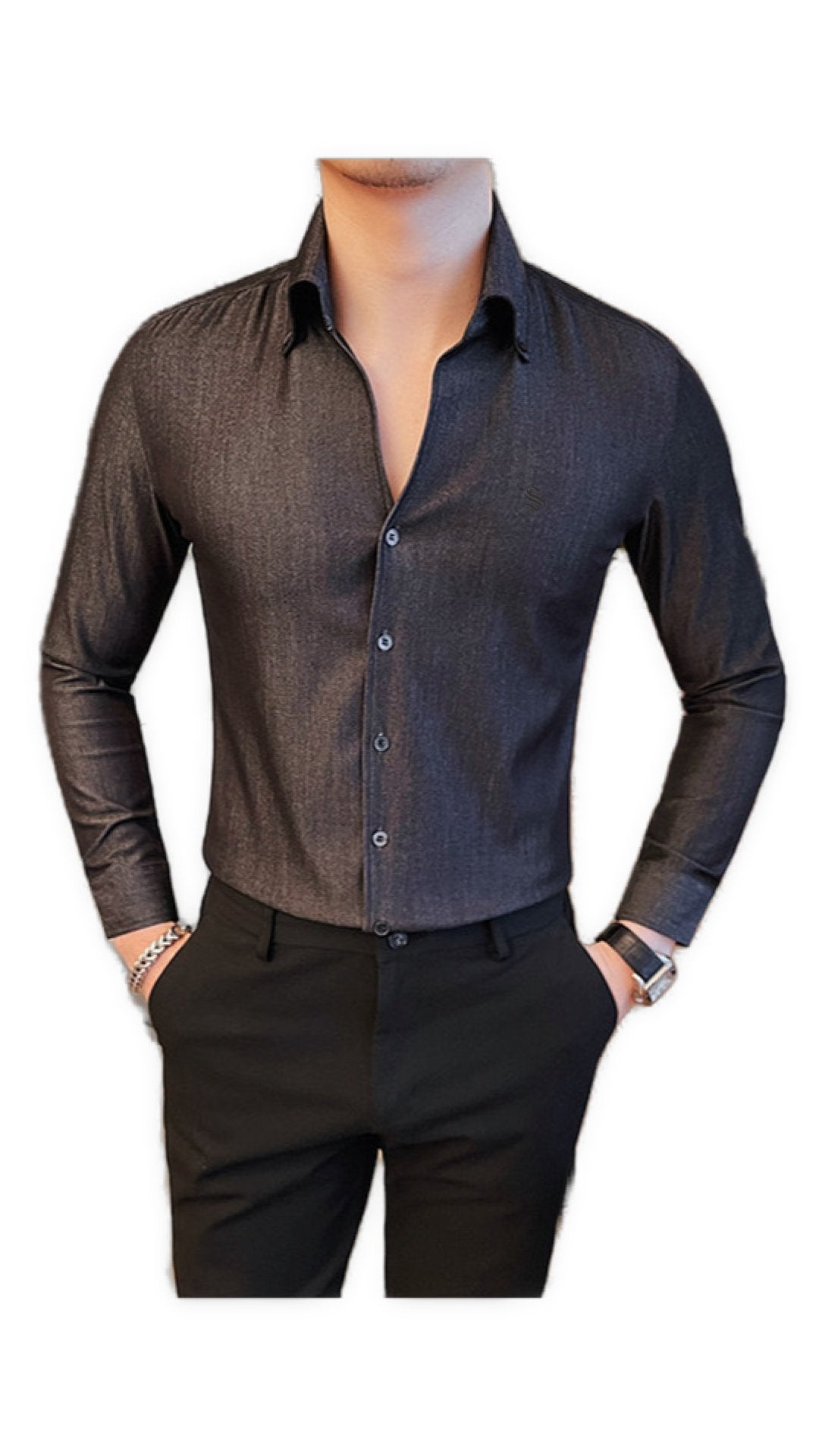ZVGUF - Long Sleeves Shirt for Men - Sarman Fashion - Wholesale Clothing Fashion Brand for Men from Canada